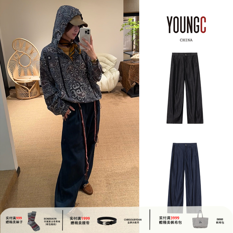 RAW STONE设计师品牌25ss【廓形留须腰绳牛仔裤】YOUNGC买手店