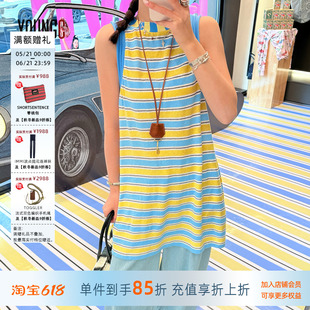 SHORT SENTENCE 短句 26春夏棉麻条纹无袖背心连衣裙 YOUNGC