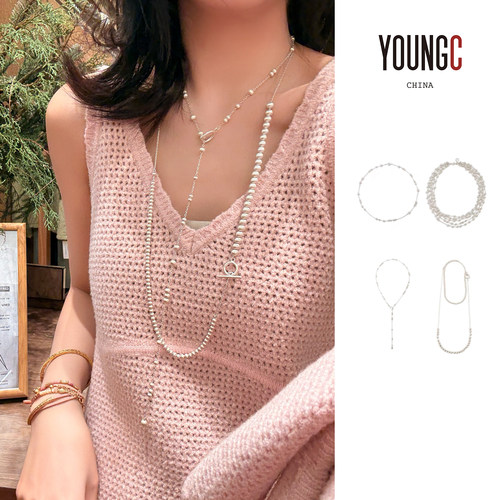 KHEMIA【手工拉丝小米珠单层多层满天星项链】设计师品牌no退可换