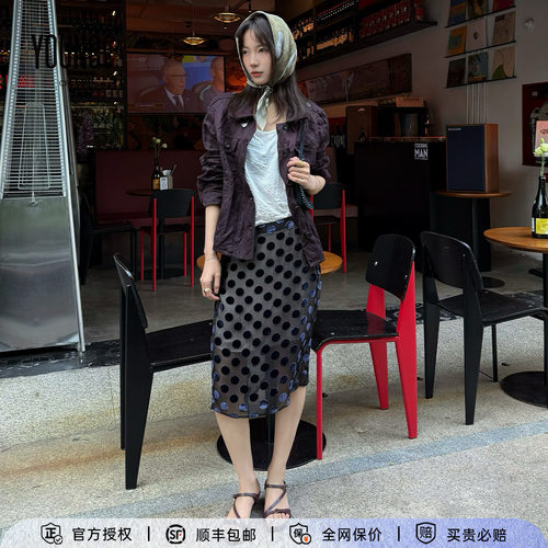 COTEMP真丝薄透波点半身裙设计师