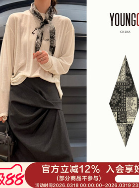 ECRIVAIN 设计师品牌 25AW【菱形小围巾】 YOUNGC买手店