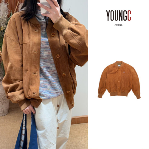 NATURAL HOTEL【麂皮质感宽松复古夹克】no退可换