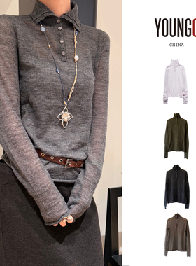 JUNWEI LIN【细马海毛打底长袖T恤衫】设计师品牌 YOUNGC买手店