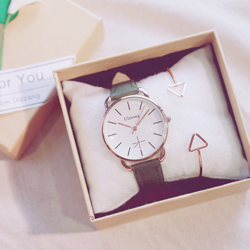 手表女国小风复古北欧英法学生众品牌防水潮流简约气质ins极简风