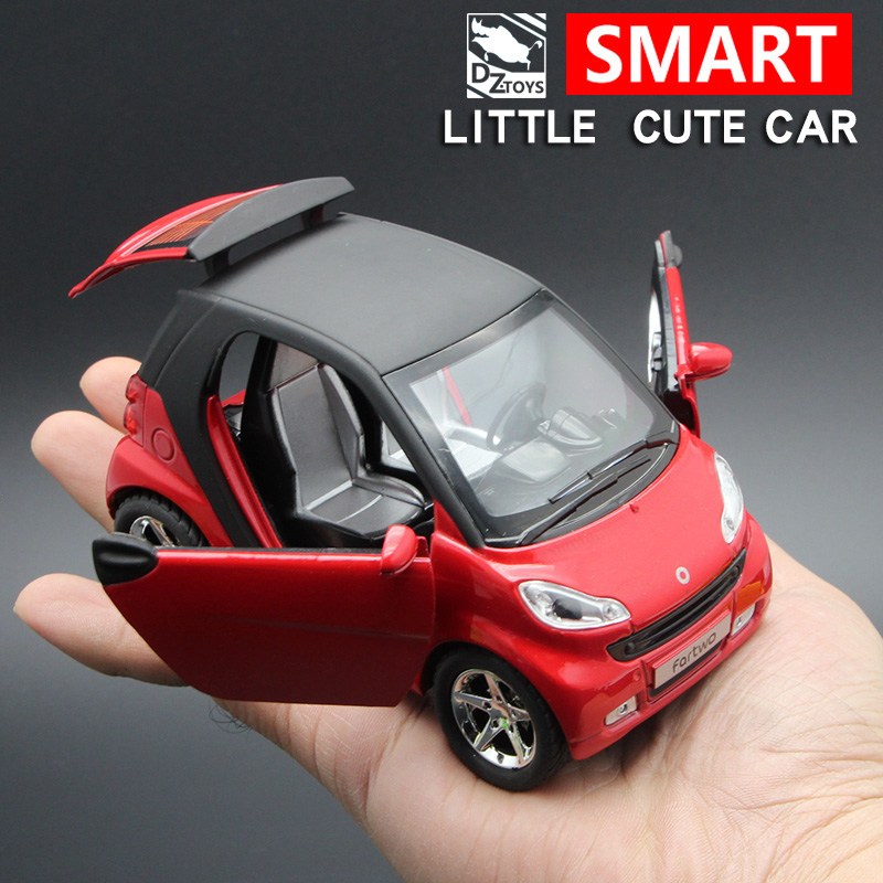 儿童男孩可爱玩具小汽车模型 奔驰SMART合金车模好玩仿真回力声光