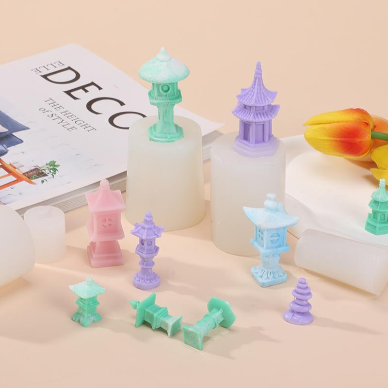 滴胶小石亭手工水晶硅胶模具