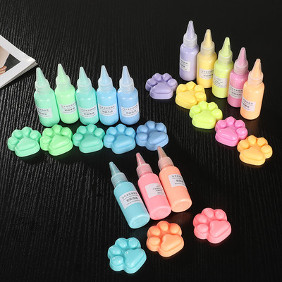 马卡龙色浆滴胶手绘珠调色diy