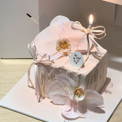 3.8母亲节蝴蝶兰花朵蛋糕装饰品