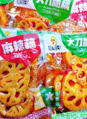 章鸭子大刀脆藕香辣味散装500g独立小包装即食麻辣藕解馋小吃零食