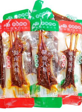 九道湾手撕肉串香辣250g独立小包装孜然味鸭肉串湖南风味小吃零食