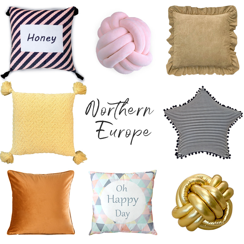 客厅沙发组合烫金简约现代风抱枕