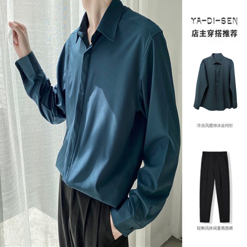 韩版禁欲系白色衬衫长袖薄款