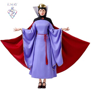 外贸新款成人女士cos童话故事白雪皇后服装化妆舞会角色扮演服装