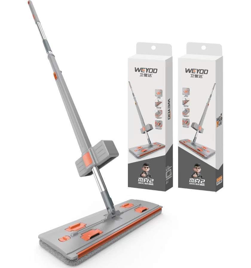 卫誉达免手洗平板拖把拖把大号家用干湿两用推夹毛巾吸水拖布