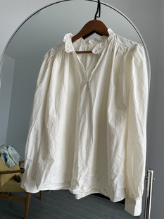 棉衬衫 娃娃款 日系花边领宽松复古长袖 Decemberrush