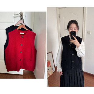 大马甲 秋冬百搭宽松羊毛针织无袖 DecemberRush 韩版