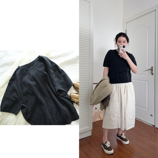 绵羊毛毛衣 针织衫 DecemberRush 简约百搭秋冬短袖