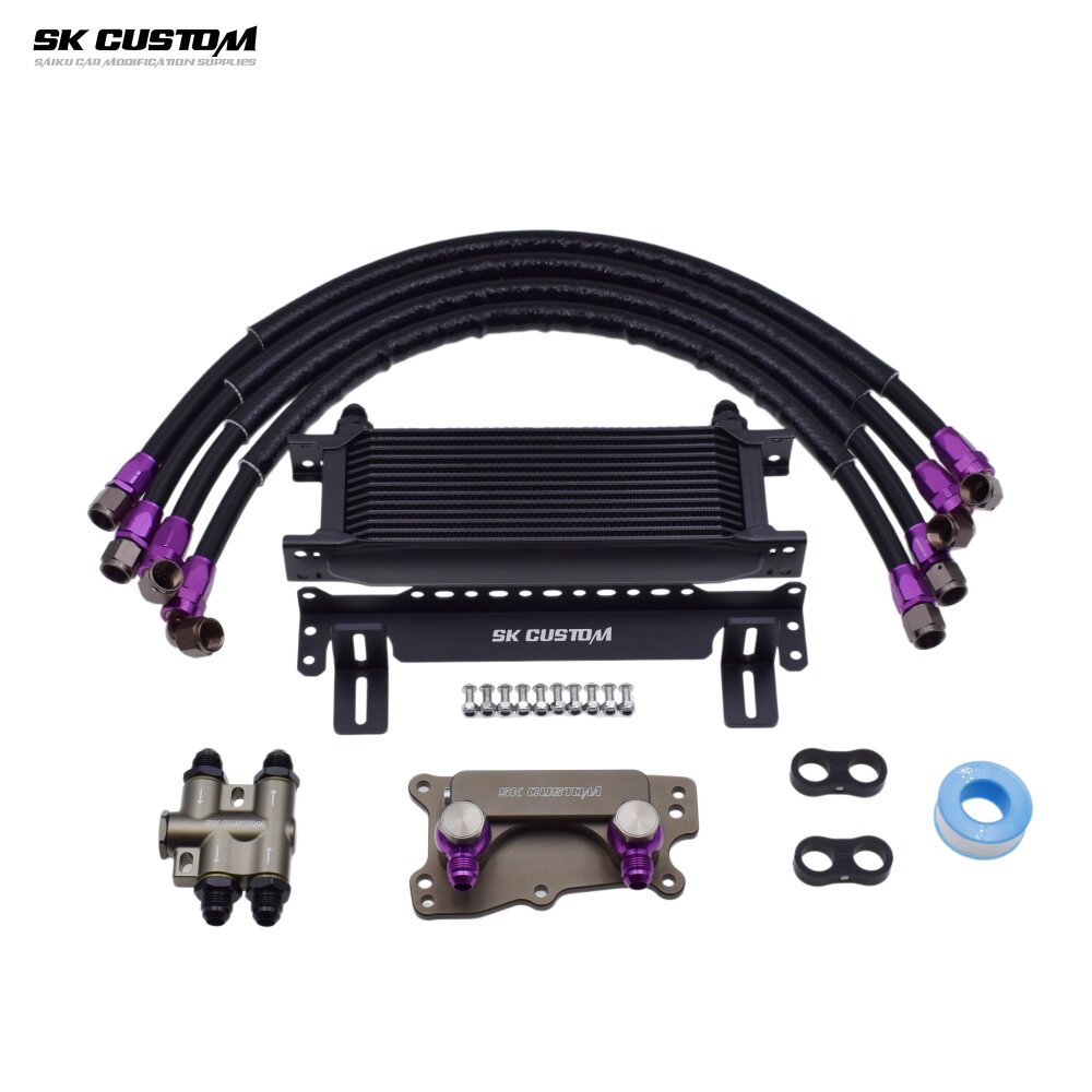 SK CUSTOM 适用于奔驰M272/273发动机改装恒温款机油散热器套件