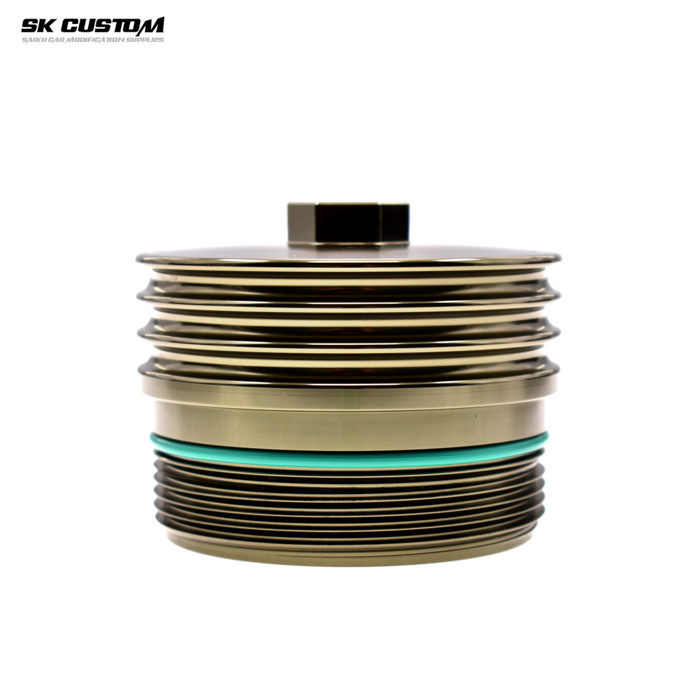 SKCUSTOM宝马N46滤芯铝盖防漏油