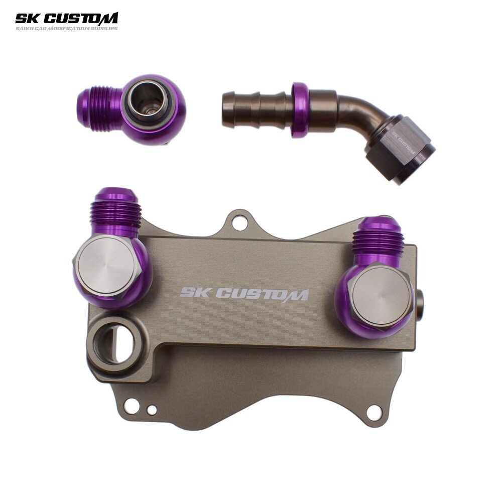 SK CUSTOM 适用于奔驰M276发动机油冷散热器恒温油饼风冷散热油饼
