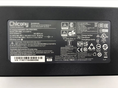 群光A12-230P1A 华硕Asus微星机械革命电源19.5V11.8A适配器230W