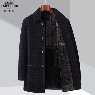 中长款羊毛呢羊毛呢大衣男