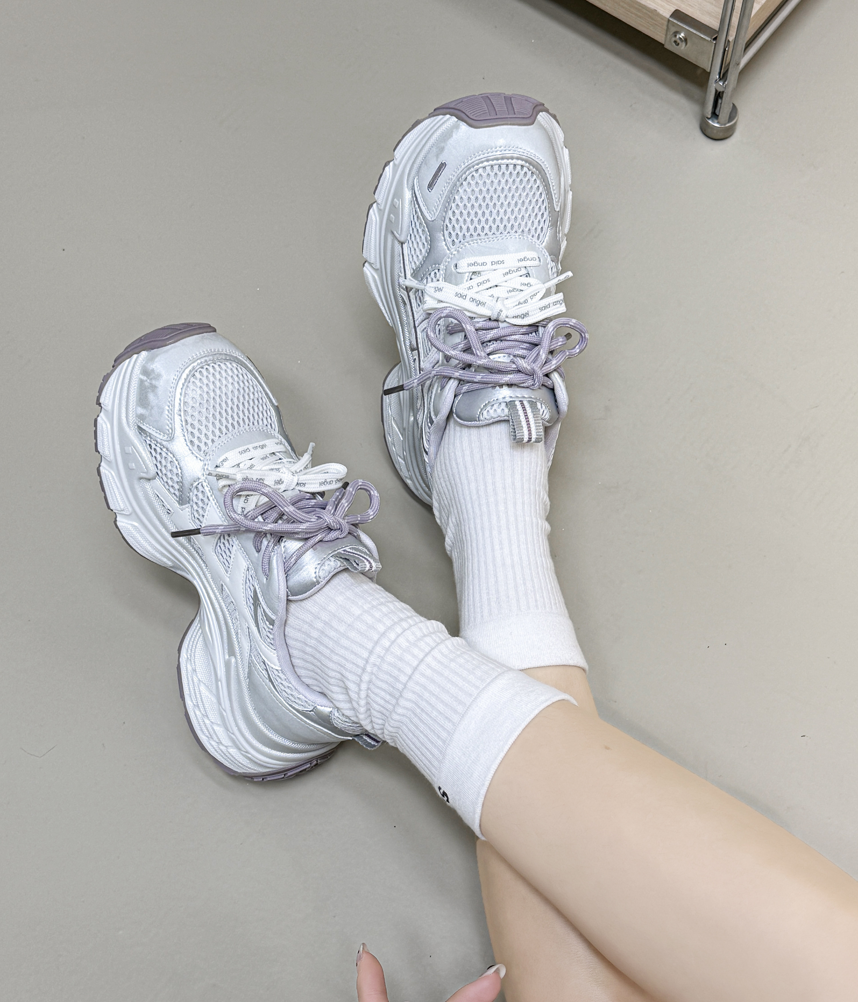 网面透气老爹鞋女厚底增高显瘦2026年春夏季新款软底百搭运动鞋女