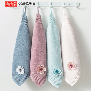 金号纯棉毛巾可挂式擦手巾洗脸巾方巾手帕婴儿柔软吸水正方形全棉