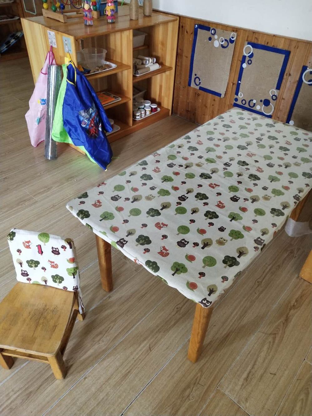 定制幼儿园桌布布艺松紧带套超值