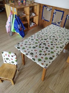 定制幼儿园桌布布艺方桌长方形松紧带饭桌套小学生课桌套超值推荐