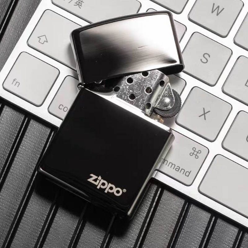 防风打火机zippo黑冰男士礼物煤油男款 男士定制生日送礼刻字雕刻