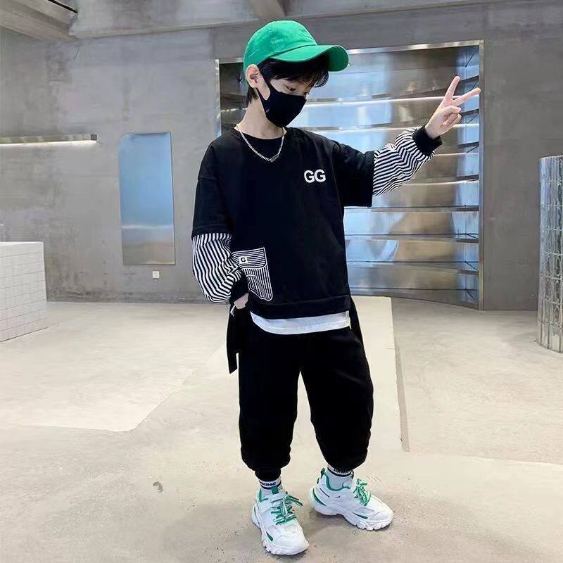 男童套装2025春秋款新款中大儿童运动套装