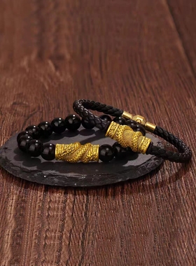 黄金盘龙柱生肖龙刺青