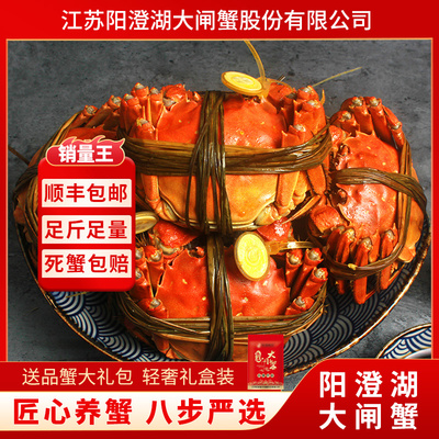 阳澄股份鲜活大闸蟹3.5公2.5母