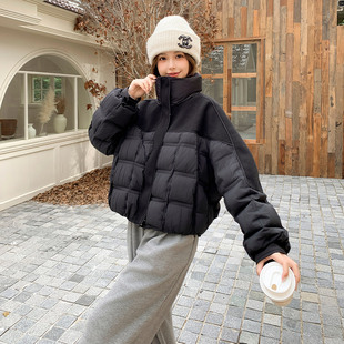 韩系chic黑色羽绒服女冬2025新款超火好看高级小众漂亮加厚短外套