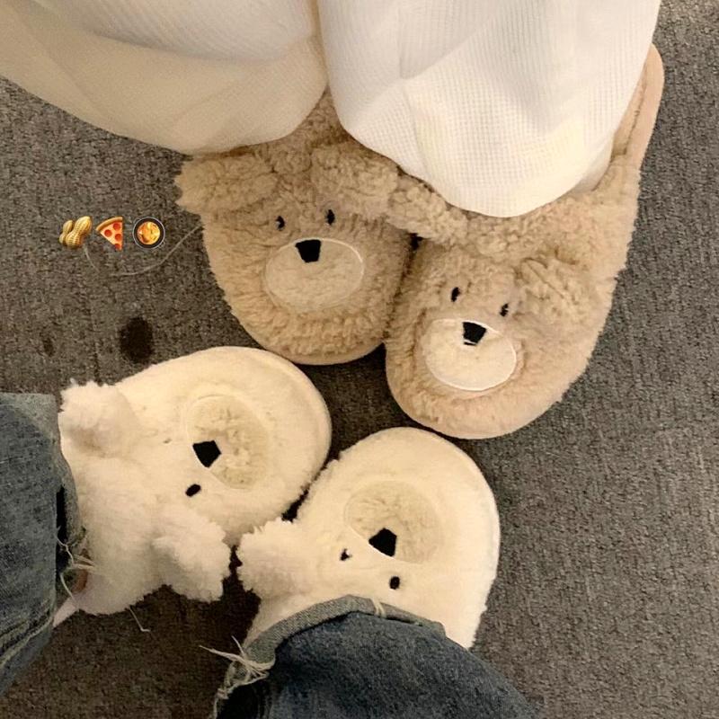 室内棉拖鞋情侣防滑可爱小熊卡通
