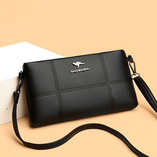 袋鼠真皮女包软皮女士小包包斜挎