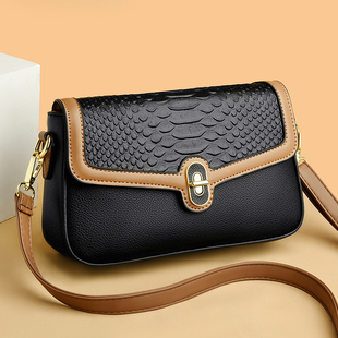 夏牛皮小方包时尚 品牌真皮女包2025新款 百搭软皮单肩斜挎包妈妈包