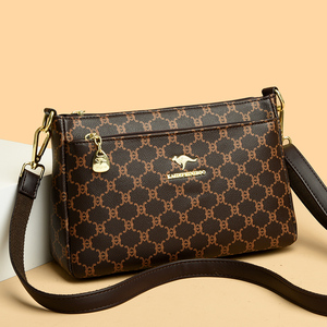 真皮女包2023秋冬新款时尚单肩斜挎包中年妈妈包软皮小方包婆婆包