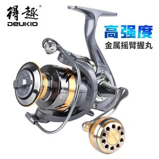 通用泛用全金属海杆鱼轮摇臂渔车轮海水得趣远投淡纺线轮渔具渔轮