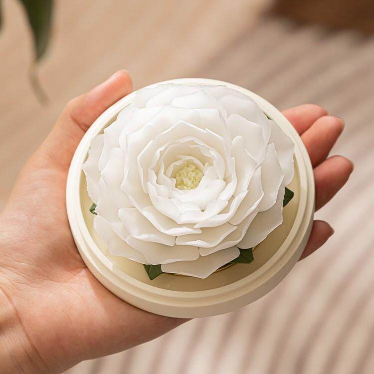 景德镇饰品瓷花香薰陶瓷花朵摆件白瓷虎头茉莉套装礼盒伴手礼