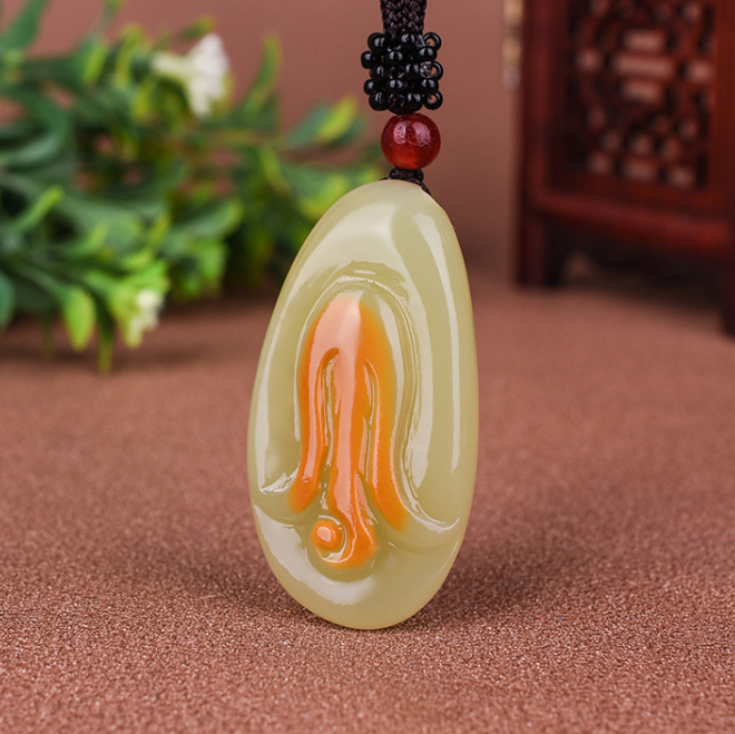 天然新疆和田玉籽料佛手吊坠福寿如意玉挂件项链坠挂件玉器玉坠