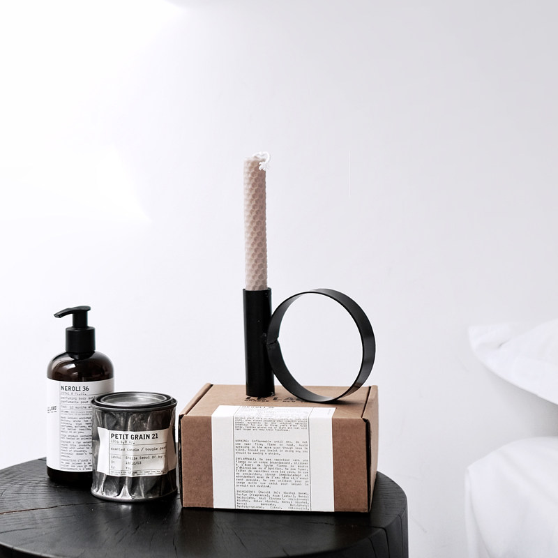 圆环金色设计ins风小众蜡烛台