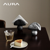 AURA中古手捏餐巾座餐巾盒纸巾盒可爱创意原创设计北欧简约侘寂风