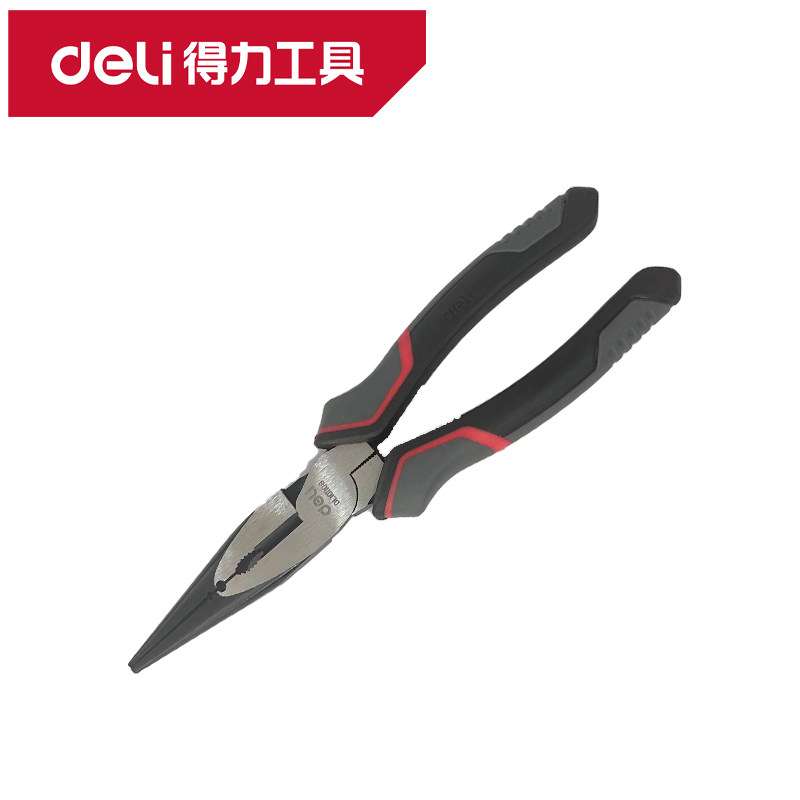 deli得力6/7/8寸日式省力型钢丝钳家用电工老虎钳 DL100106 7 8