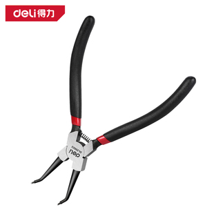 7寸德式 挡圈卡簧钳弯直内外多用卡环钳子 DL20021 deli得力