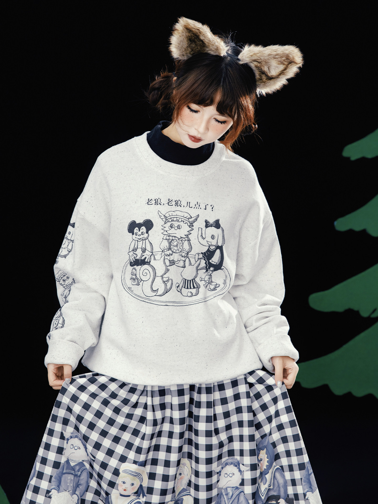 Asymmetrical Gray Print Sweatshirt Buy Online Now - Buy from Taobao, China | Shopme Agent