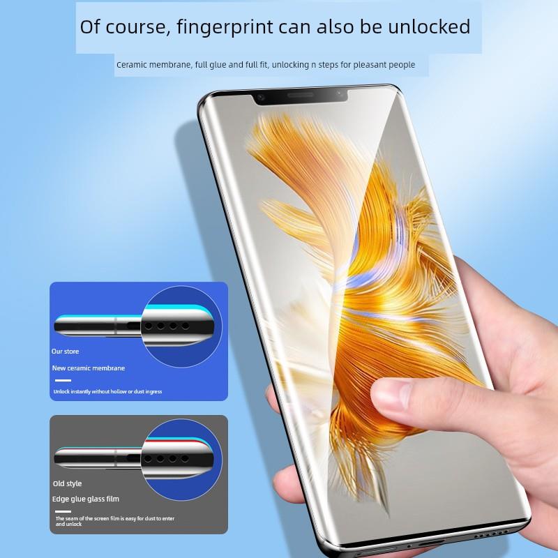 适用华为mate60pro微晶陶瓷膜mate40/50pro手机膜mata20por曲面m40全屏新款魅特ma水凝rs保时捷m30保护贴膜