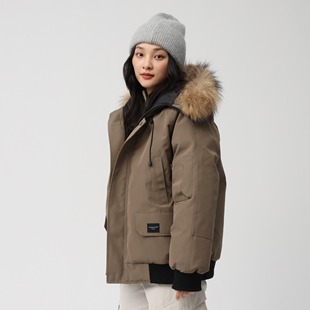 羽绒服女款冬短款2025新款夹克服飞行服情侣款加厚派克服保暖外套