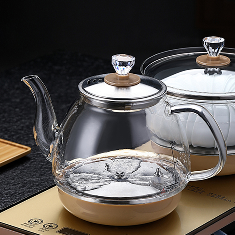 全自动底部上水带灯玻璃烧水泡茶壶煮茶单壶茶台吧机茶炉配件大全